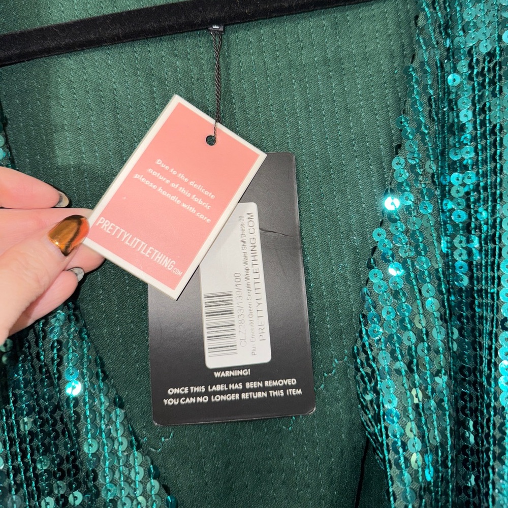 PLT Sequin Wrap Dress XL - Picture 3 of 5